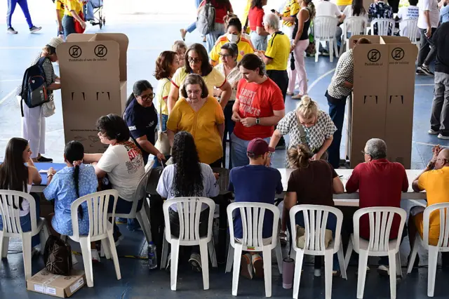 Un centro de votación