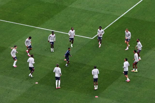 England XI: Pickford, James, Guehi , Konsa, Spence, Anderson, Rice, Madueke, Bellingham, Gordon, Kane