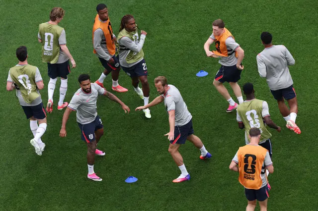 England XI: Pickford, James, Guehi , Konsa, Spence, Anderson, Rice, Madueke, Bellingham, Gordon, Kane
