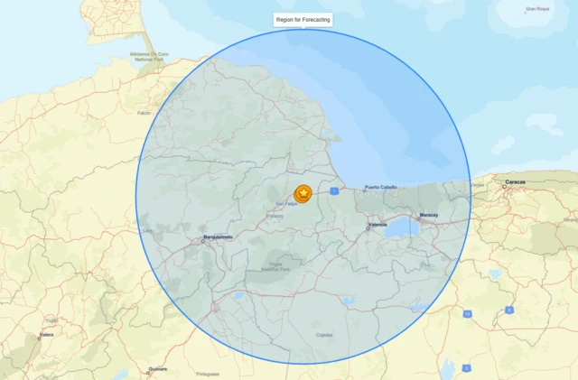 Mapa del epicentro de los terremotos
