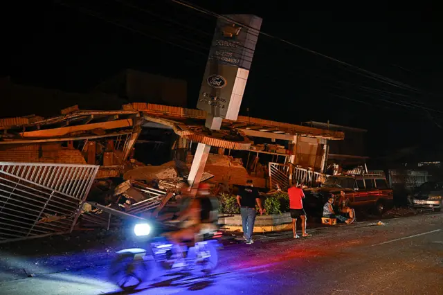 Un edificio derrumbado en Venezuela.