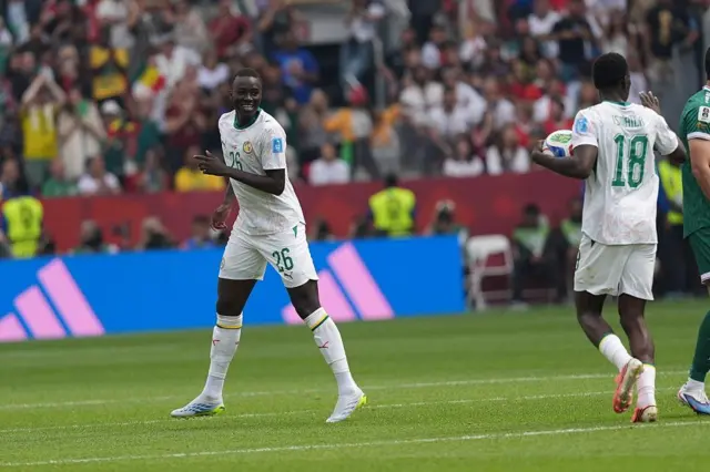 Le Sénégalais Pape Gueye (26 ans) exulte