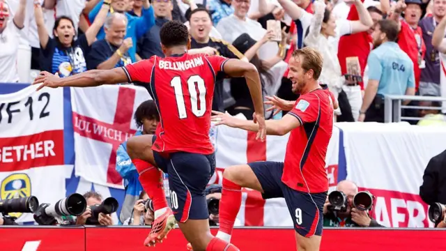 Jude Bellingham da Harry Kane sun yi murnar nasarar Ingila a kan Panama