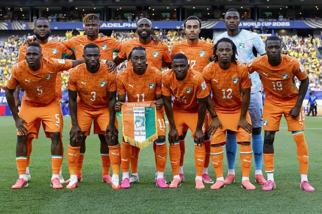 L'équipe des Eléphants de Côte d'Ivoire.
