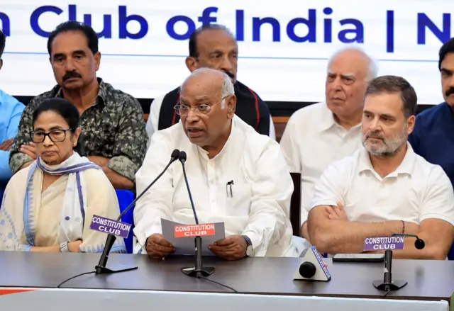 ममता बनर्जी, मल्लिकार्जुन खड़गे, राहुल गांधी