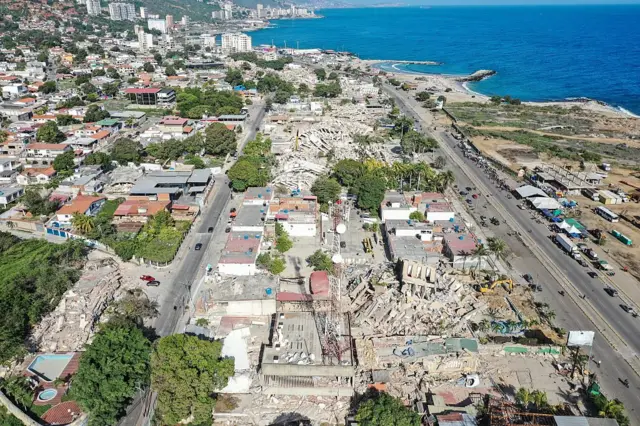 Imagen aérea de la destrucción en La Guaira
