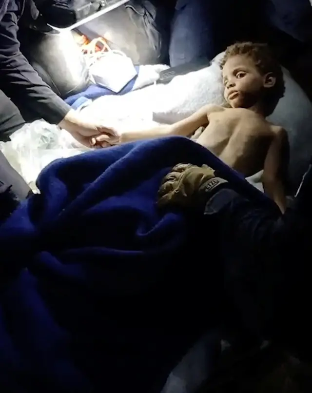 Niño rescatado