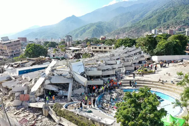 Imagen aérea de la destrucción en La Guaira