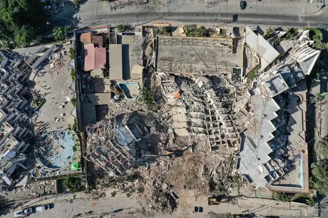 Imagen aérea de la destrucción en La Guaira