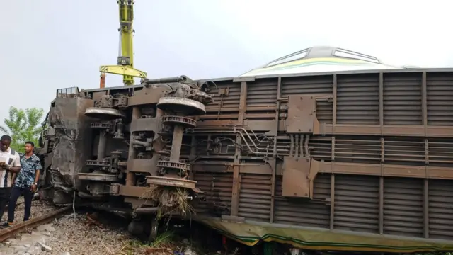 Train accident in Nigeria in Warri
