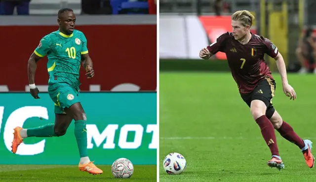 Sadio Mané et Kévin De Bruyne