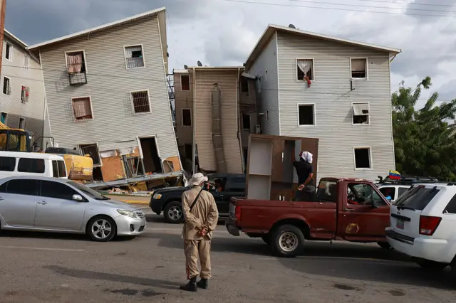 Un edificio a punto de colapsar en Venezuela.