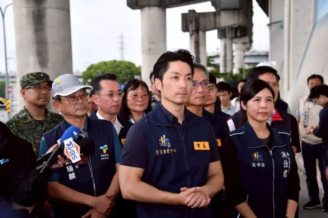 台北市長蔣萬安10日下午視察台北市社子島與華江疏散門