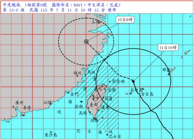 台灣中央氣象署資料