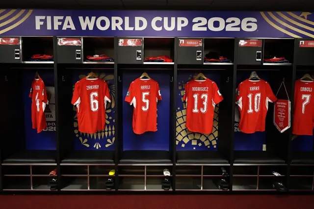 Camisetas de Suiza en el vestuario