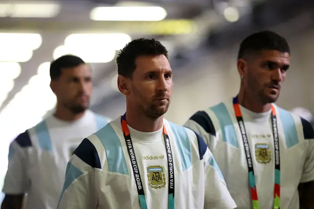Messi llegando al estadio