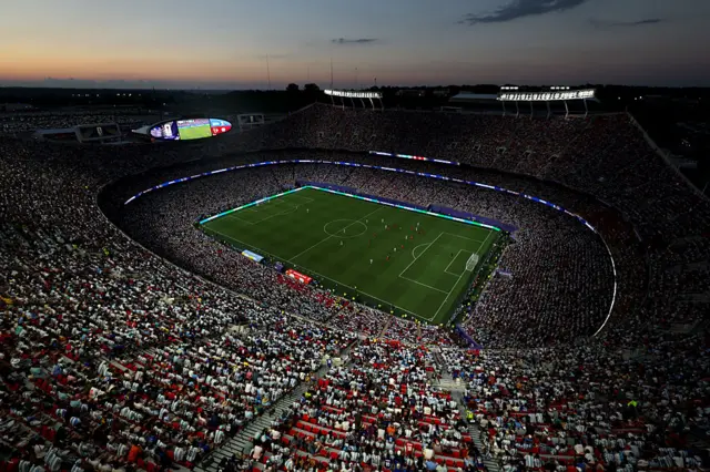 Una panorámica del estadio de Kansas City