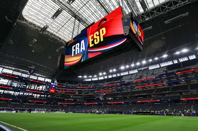 El interior del estadio de Dallas