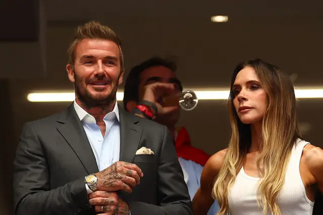 David y Victoria Beckham en Dallas