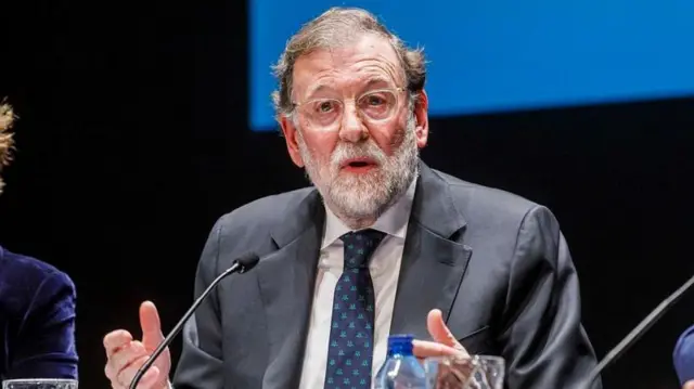 Mariano Rajoy, ex-premiê da Espanha fala em evento