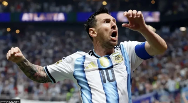 Messi celebra un gol