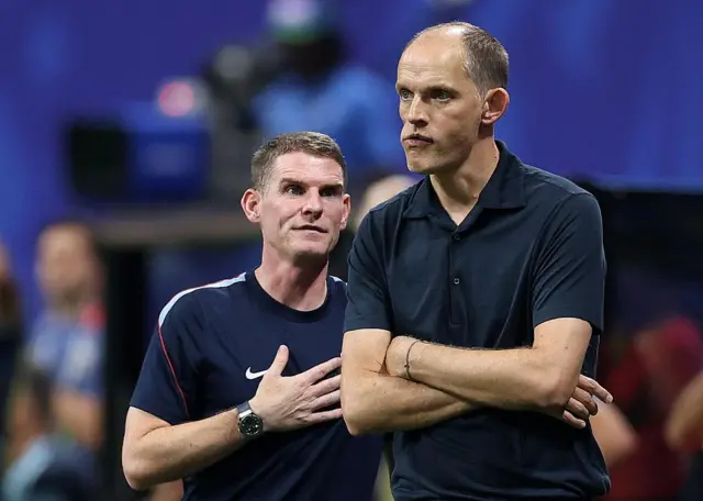 Thomas Tuchel, seleccionador de Inglaterra, observa la escena