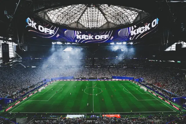 Una vista del estadio de Atlanta