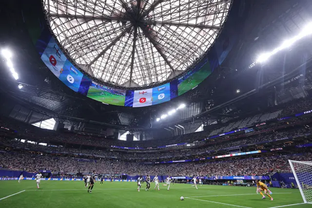 Una vista general del estadio