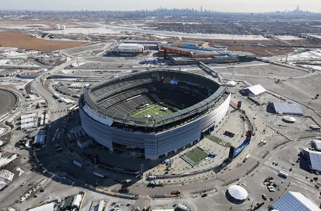 Una vista aérea del estadio de Nueva Jersey
