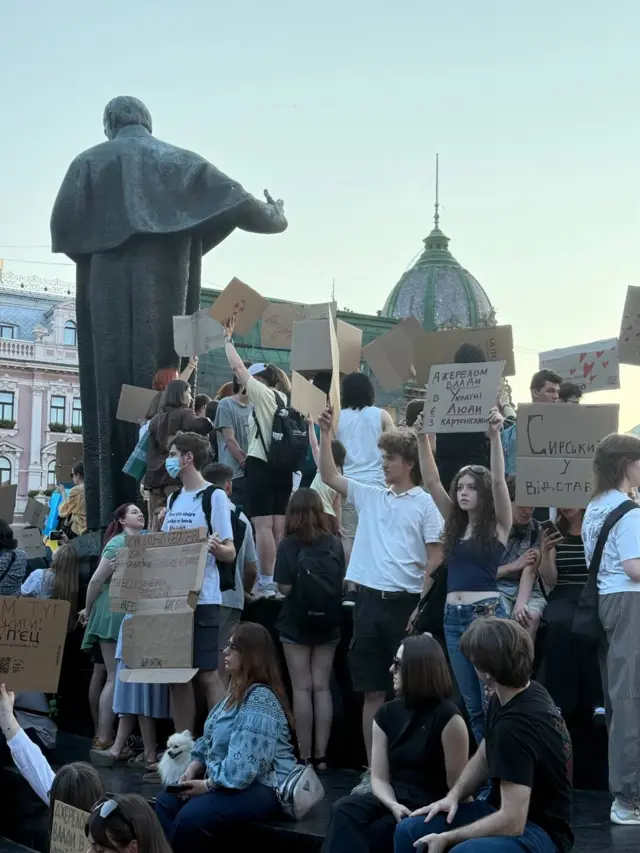 Акция протеста во Львове