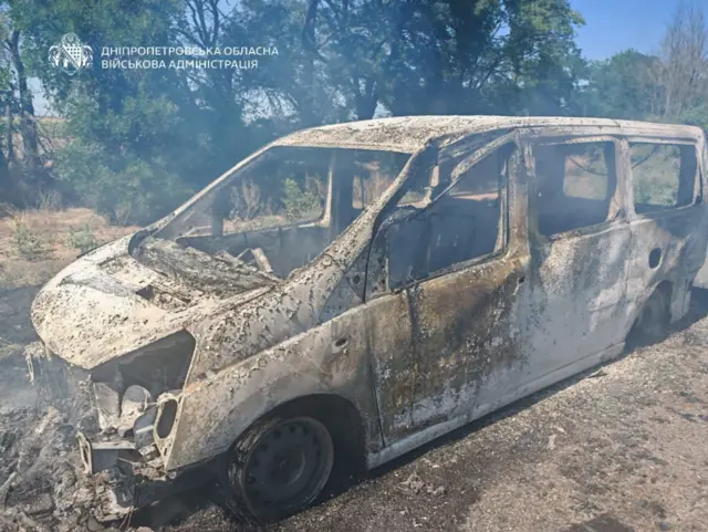 Сгоревший автомобиль