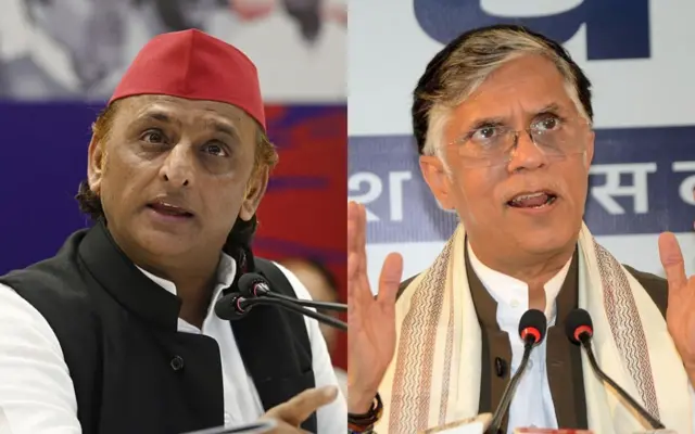 अखिलेश यादव और पवन खेड़ा