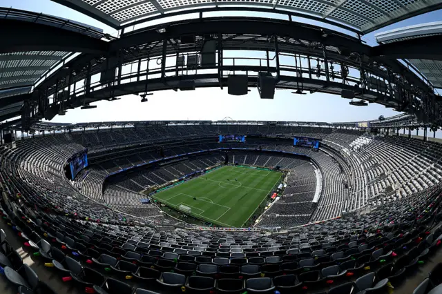Vue générale avant la finale de la Coupe du Monde de la FIFA 2026 entre l'Espagne et l'Argentine au New York New Jersey Stadium le 19 juillet 2026 à East Rutherford, dans le New Jersey.