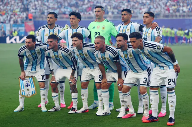 L'équipe nationale d'Argentine.