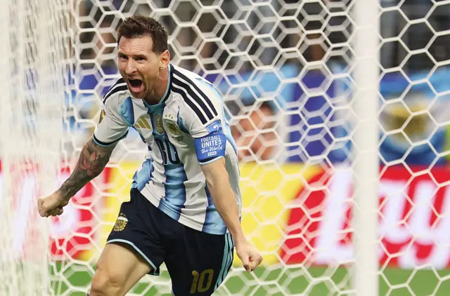 Lionel Messi celebra un gol