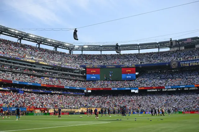 Una vista del estadio