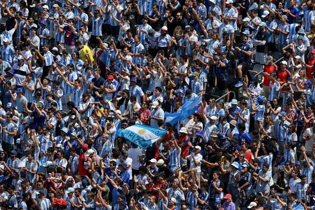 Una vista general del estadio