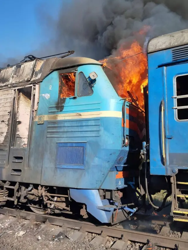 Атакованный поезд