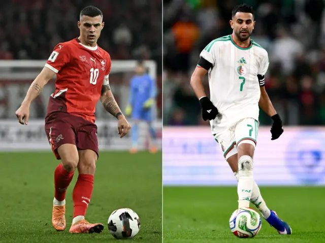 قائدا الجزائر رياض محرز وسويسرا غرانيت تشاكا