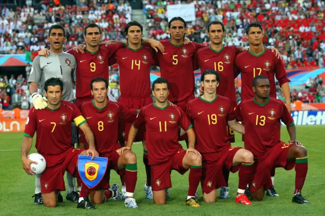 لاعبو منتخب البرتغال في نصف نهائي كأس العالم 2006