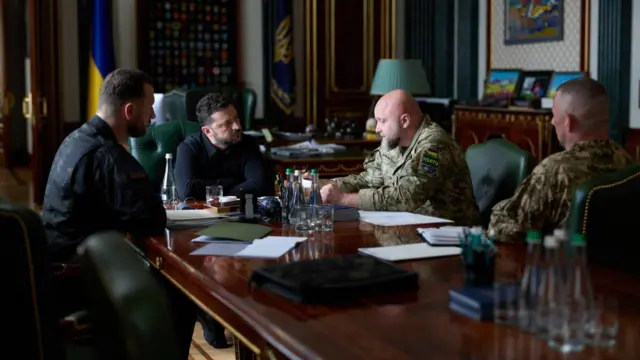 Зеленский во время встречи с Горбатюком