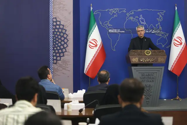 Esmail Baghaei in a press conference