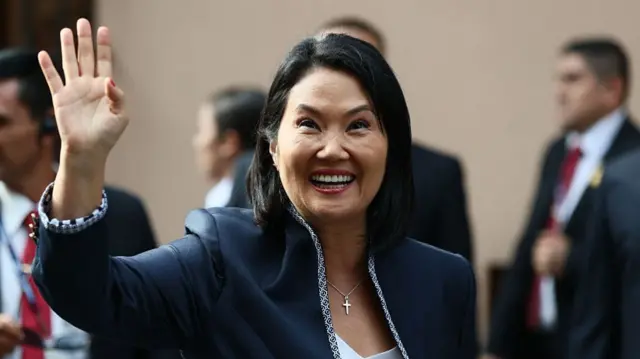 Keiko Fujimori este 27 de julio en Lima, Perú.