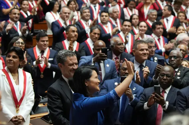 Keiko en su discurso