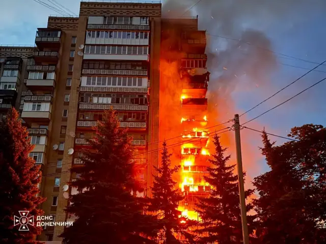 Пожар в высотном здании