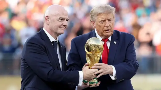 Umukuru wa FIFA Gianni Infantino na Perezida Donald Trump wa Reta Zunze Ubumwe za Amerika