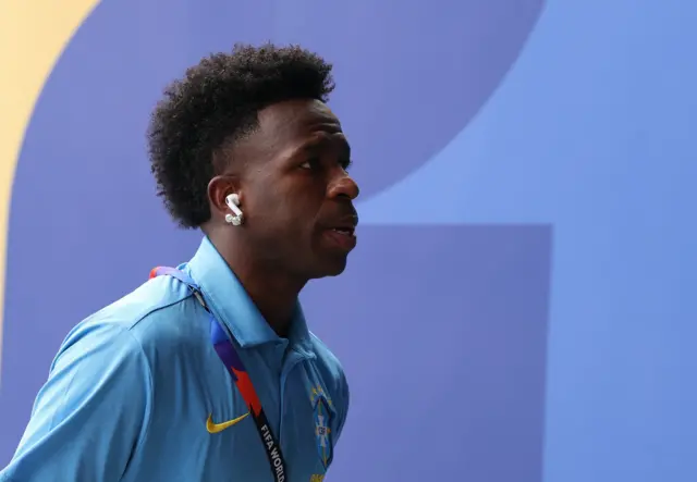 Vini Jr. antes de Brasil x Noruega