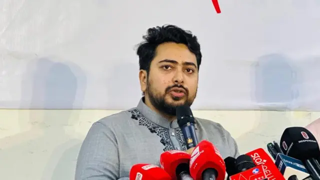 জাতীয় নাগরিক পার্টির আহ্বায়ক ও বিরোধীদলীয় চিফ হুইপ নাহিদ ইসলাম