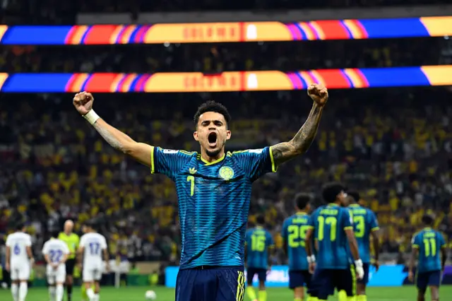 Luis Díaz celebra un gol