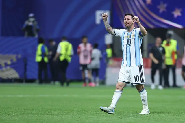 Messi celebra el triunfo